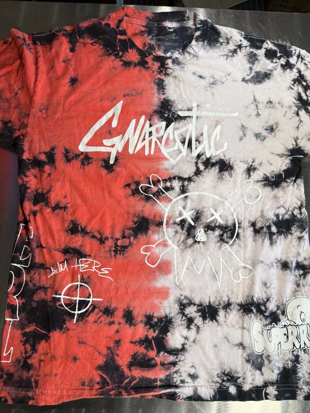 Gnaristic Street Addict Tie Dye Graphic T-Shirt Size Large